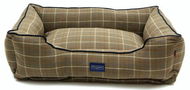 Petproducts Kostkovaný 85 × 70 × 25 cm hnědozelený  - Pelíšek