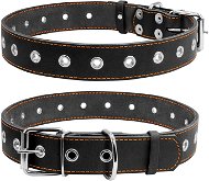 Dog Collar Petproducts Nastavitelný černý kožený obojek do 69 cm - Obojek pro psy