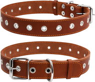 Petproducts Adjustable brown leather collar up to 60 cm - Dog Collar