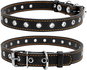 Dog Collar Petproducts Adjustable black leather collar up to 50 cm - Obojek pro psy