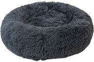 Petproducts Tmavě šedý fluffy pelíšek 58 × 58 × 14 cm - Pelíšek
