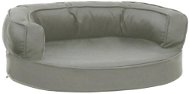 SHUMEE Ergonomický pelíšek pro psy 60 × 42 cm lněný vzhled šedý - Bed