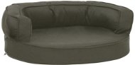SHUMEE Ergonomický pelíšek pro psy 60 × 42 cm lněný vzhled tmavě šedý - Bed