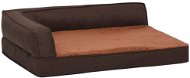 SHUMEE Ergonomický pelíšek pro psy 60 × 42 cm lněný vzhled hnědý - Bed