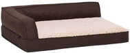 SHUMEE Ergonomic dog bed 75 × 53 cm linen look brown - Pet Bed