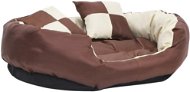 SHUMEE Oboustranný omyvatelný pelíšek pro psy hnědo-krémový 85 × 70 × 20cm - Bed