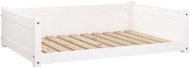 SHUMEE Pelíšek pro psy bílý 95,5 × 65,5 × 28 cm masivní borovice bílá - Bed