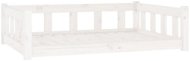 SHUMEE Pelíšek pro psy bílý 105,5 × 75,5 × 28 cm masivní borovice bílá - Bed