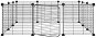Shumee 171626 Ohrádka s dvířky, 12 panelů, černá, 35 × 35 cm ocel - Ohrádka pro hlodavce