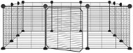 Shumee 171626 Ohrádka s dvířky, 12 panelů, černá, 35 × 35 cm ocel - Pen for Rodents