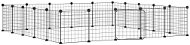 Shumee 3114019 Ohrádka s dvierkami, 20 panelov, čierna, 35 × 35 cm oceľ - Ohrádka pre hlodavce
