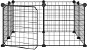 Shumee 171622 Ohrádka s dvířky, 8 panelů, černá, 35 × 35 cm, ocel - Ohrádka pro hlodavce