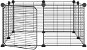 Shumee Ohrádka s dvierkami, 8 panelov, čierna, 35 × 35 cm, oceľ - Ohrádka pre hlodavce