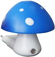 LED children's socket lamp Toadstool blue 0,4W/230V/6400K, dusk sensor - Night Light