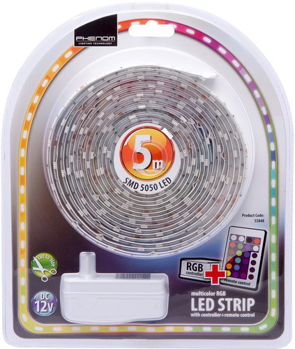 PHENOM set Epistar RGB 5m, 30LED/m, IP65, remote control - LED szalag - Fő fotó