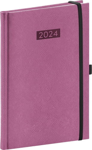 Týdenní diář Diario 2024 růžový 15 × 21 cm - Diář - Main image