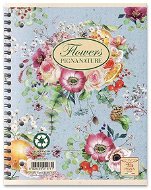 Notepad PIGNA Nature Flowers A5 ring binder, lined, mix of motifs - Poznámkový blok