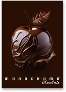 PIGNA Monocromo Chocolate A4 varrott, vonalas, véletlenszerű motívumokkal - Füzet