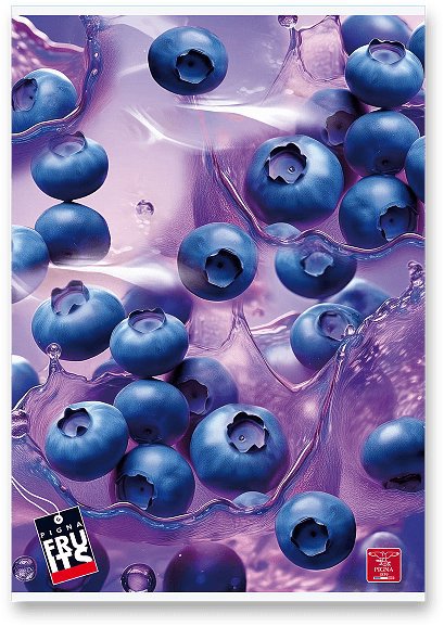 PIGNA Fruits A4 varrott, vonalas, véletlenszerű motívummal