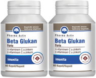 SALE Beta Glucan Forte vitamin C and Zinc 60 Capsules, SET 1+1 - Dietary Supplement