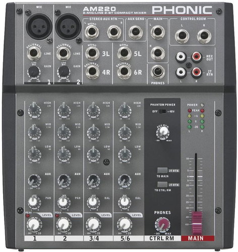 PHONIC AM220 Main image PHONIC AM220 - Mixing Desk - Main image