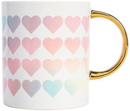 Paris Hilton Tasse 450 ml Regenbogen Herzmuster - Tasse