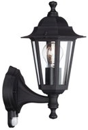 Philips 17473/30/PN Peking venkovní nástěnné svítidlo s čidlem E27 1 × 60 W bez zdroje IP44, černé - Garden Lighting