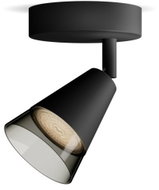 Philips Cleft bodové svítidlo 1× GU10 5 W bez zdroje 13 cm IP20, černé - Spot Lighting