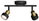 2× GU10 5W without bulb 27.5cm IP20, black/gold