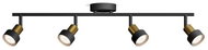 Philips Conduit bodové svítidlo 4× GU10 5 W bez zdroje 69,5 cm IP20, černé/zlaté - Spot Lighting