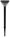 Garden pedestal light 3.8W 27K black with sensor