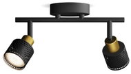Philips Niall bodové svítidlo 2× GU10 5 W bez zdroje 27,5 cm IP20, černé - Spot Lighting