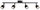 4× GU10 5W without bulb 69.5cm IP20, black