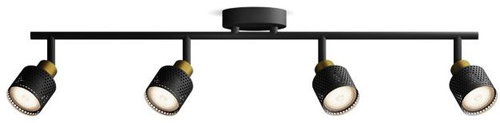 Philips Niall spotlight 4× GU10 5W without bulb 69.5cm IP20, black - Spot Lighting - Main image