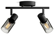 Philips Palms bodové svítidlo 2x E14 25 W bez zdroje 27,5 cm IP20, černé - Spot Lighting