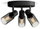 3×E14 25W without bulb 20cm round IP20, black