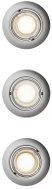 Philips Peridot Rec Kit zapuštěné svítidlo kulaté 7 W, AC 220-240, IP20, 3 ks, nikl - Ceiling Light