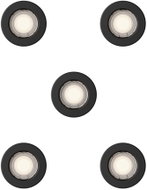 Philips Peridot Rec Rd zapuštěné svítidlo kulaté 7 W, AC 220-240, IP20, 5 ks, černé - Ceiling Light