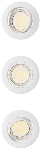 Philips Peridot recessed spotlight, round, 7W, AC 220-240V, IP20, 3-pack, white Main image Philips Peridot recessed spotlight, round, 7W, AC 220-240V, IP20, 3-pack, white - Ceiling Light - Main image