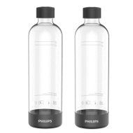 Philips Kohlensäureflasche ADD911BK, 1l, schwarz, 2 Stück - Flasche für Wassersprudler