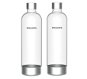 Philips karbonizačná fľaša ADD916, 1l, nehrdzavejúca oceľ spodný diel, 2ks - Fľaša do výrobníka sódy
