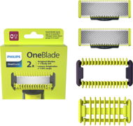 Men's Shaver Replacement Heads Philips OneBlade Spare Face and Body Blades + Body Comb QP620/50 - Pánské náhradní hlavice