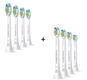 Philips Sonicare W Optimal White HX6064/10, 4 Stück + Philips Sonicare Optimal Weiß HX6074/27, 4 Stü - Bürstenköpfe für Zahnbürsten