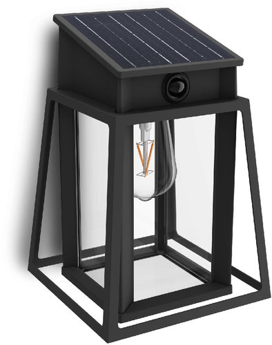 Philips Lysin UltraEfficient solar LED luminaire with sensor 3,2 W, 500 lm, 2700 K, IP44, square, - Motion Sesnor - Main image