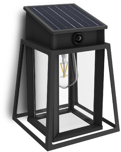 Philips Lysin UltraEfficient solar LED luminaire with sensor 3,2 W, 500 lm, 4000 K, IP44, square, - Motion Sesnor - Main image