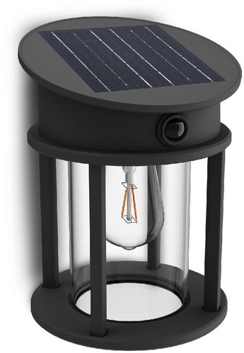 Philips Geri UltraEfficient solar LED luminaire with sensor 3,2 W, 500 lm, 2700 K, IP44, round, an - Motion Sesnor - Main image