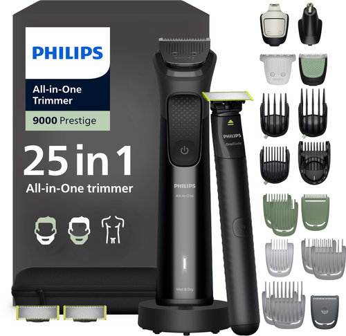 Philips Series 9000 25v1 MG9690/30 Multifunction Trimmer + Philips OneBlade for the Face - Trimming Set - Main image