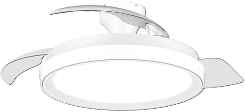 Philips Bliss DC ventilátoros mennyezeti lámpa, 28 W + 35 W, fehér/csillámos - Ventilátor - Fő fotó