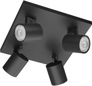 Philips Runner spotlight 4 × GU10 20 W, without source IP20, black - Decorative Lighting