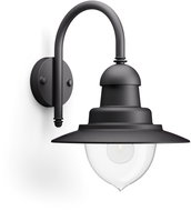 Philips 01652/30/PN Raindrop outdoor wall lamp 1 × E27, max 60 W without power supply IP44, black - Wall Lamp